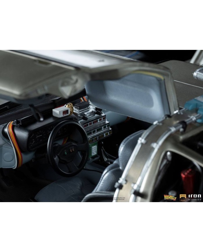 Full Set Deluxe: DeLorean + Marty McFly + Doc Brown Regreso al Futuro II Estatuas 1/10 Art Scale