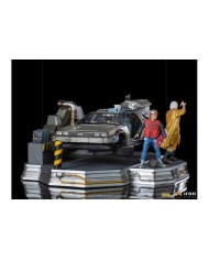 Full Set Deluxe: DeLorean + Marty McFly + Doc Brown Regreso al Futuro II Estatuas 1/10 Art Scale