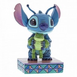 Disney Traditions : STITCH WITH FROG FIGURINE/T20