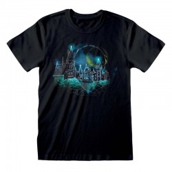 Camiseta Harry Potter - Wireframe Hogwarts - Unisex - Talla Adulto TALLA CAMISETA S