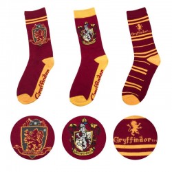 Pack de 3 Pares de calcetines Gryffindor - Harry Potter