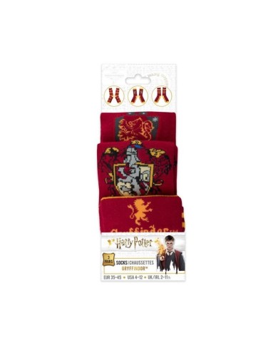 Pack de 3 Pares de calcetines Gryffindor - Harry Potter