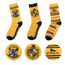 Pack de 3 Pares de calcetines Hufflepuff - Harry Potter
