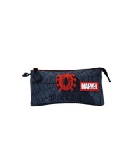 Spiderman Negro Estuche Portatodo Triple HS Spiderman Sign