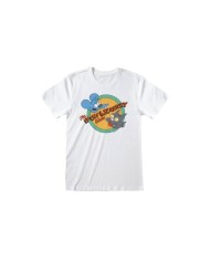 Camiseta Simpsons - Itchy And Scratchy Logo White - Unisex - Talla Adulto TALLA CAMISETA S