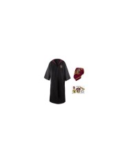 Set de Vestido de Mago Harry Potter, Corbata & Tattoo Gryffindor - Harry Potter - Talla NIÑO