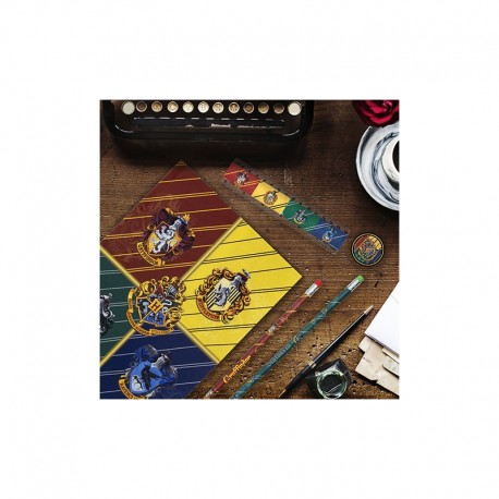 Set de 6 Piezas de papelería Hogwarts Houses - Harry Potter