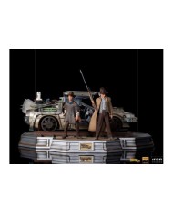 DeLorean Full Set Deluxe Regreso al Futuro III - BDS Art Scale Statue 1/10