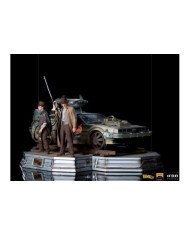 DeLorean Full Set Deluxe Regreso al Futuro III - BDS Art Scale Statue 1/10