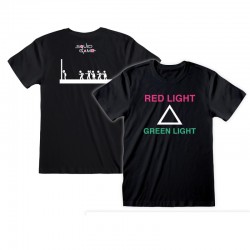 Camiseta Red Light Green Light (with back Print) - Squid Game - Unisex - Talla Adulto TALLA CAMISETA S