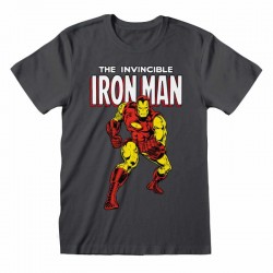 Camiseta Iron Man - Unisex - Talla Adulto - Marvel Comics TALLA CAMISETA M