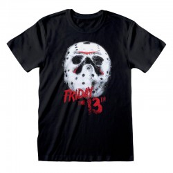 Camiseta Friday The 13th – White Mask - Talla Adulto TALLA CAMISETA XL