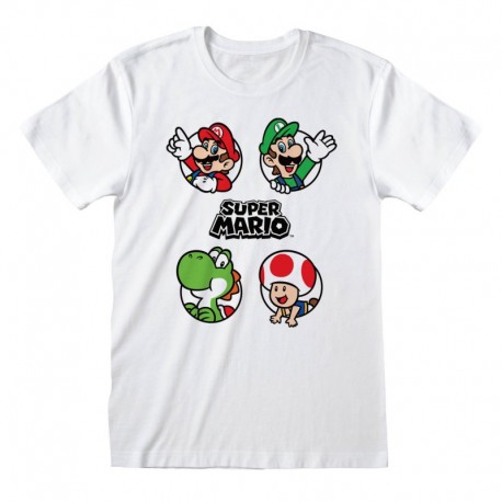 Camiseta Nintendo Super Mario – Circles - Unisex - Talla Adulto TALLA CAMISETA M