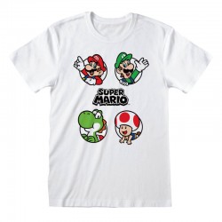 Camiseta Nintendo Super Mario – Circles - Unisex - Talla Adulto TALLA CAMISETA XL