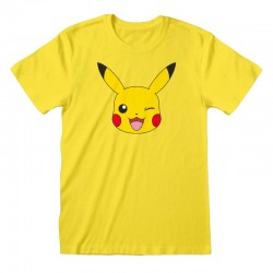 Camiseta Nintendo Pokemon – Pikachu Face - Unisex - Talla Adulto TALLA CAMISETA M
