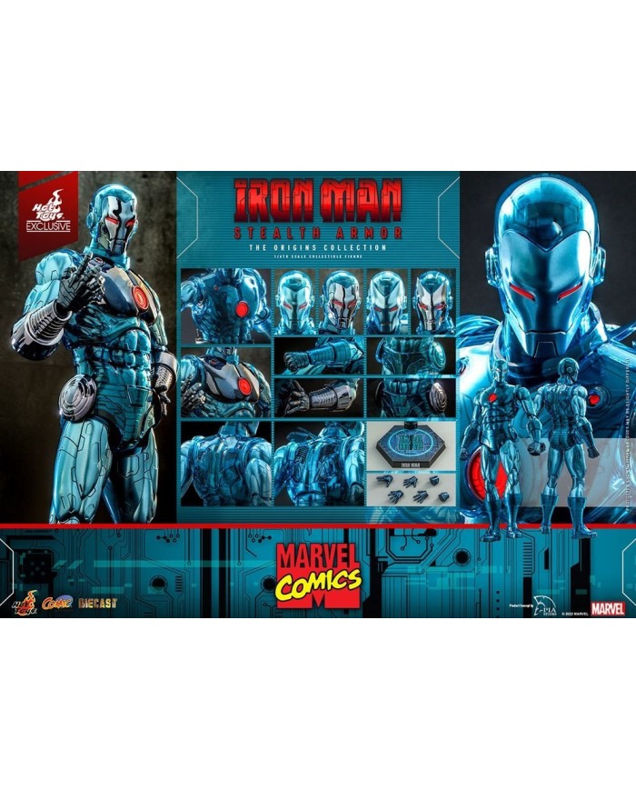 Iron Man (Stealth Armor) Hot Toys Exclusive Marvel Comics Figura Diecast 1/6