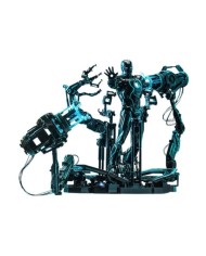 Neon Tech Iron Man with Suit-Up Gantry