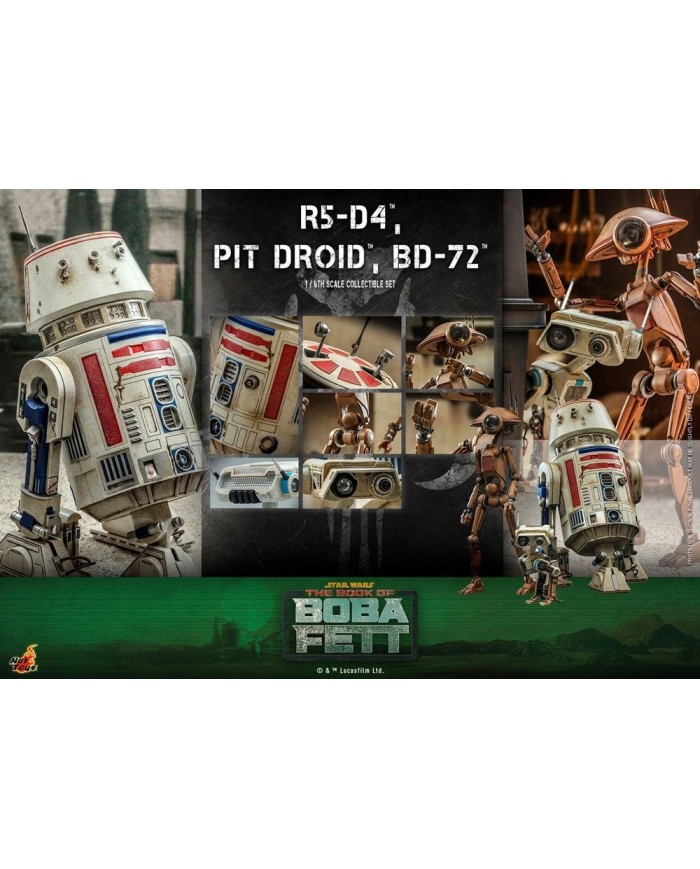 R5-D4, Pit Droid, & BD-72 Star Wars The Mandalorian Figuras 1/6