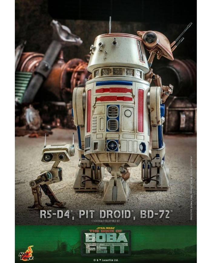 R5-D4, Pit Droid, & BD-72 Star Wars The Mandalorian Figuras 1/6
