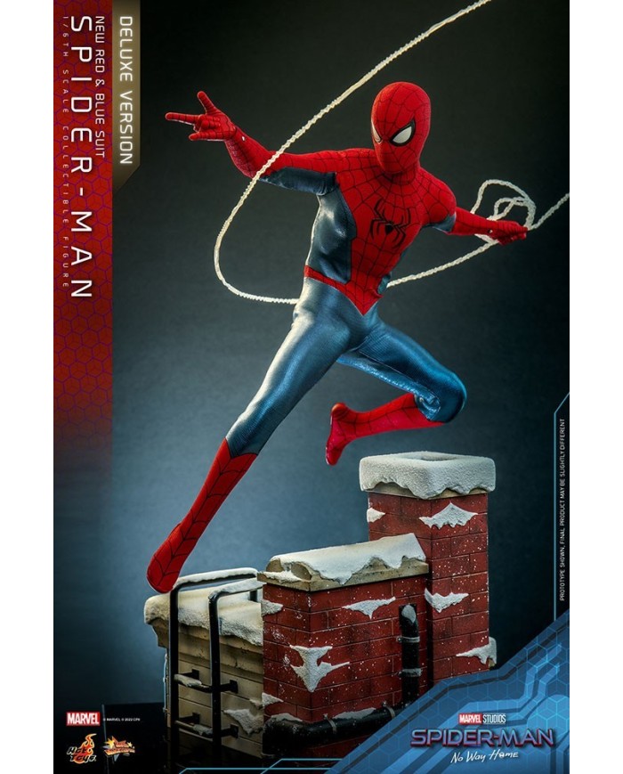 Spider-Man (New Red and Blue Suit) (Deluxe Version) Spider-Man: No Way Home Figura Movie Masterpiece 1/6