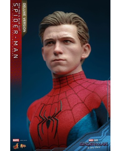 Spider-Man (New Red and Blue Suit) (Deluxe Version) Spider-Man: No Way Home Figura Movie Masterpiece 1/6