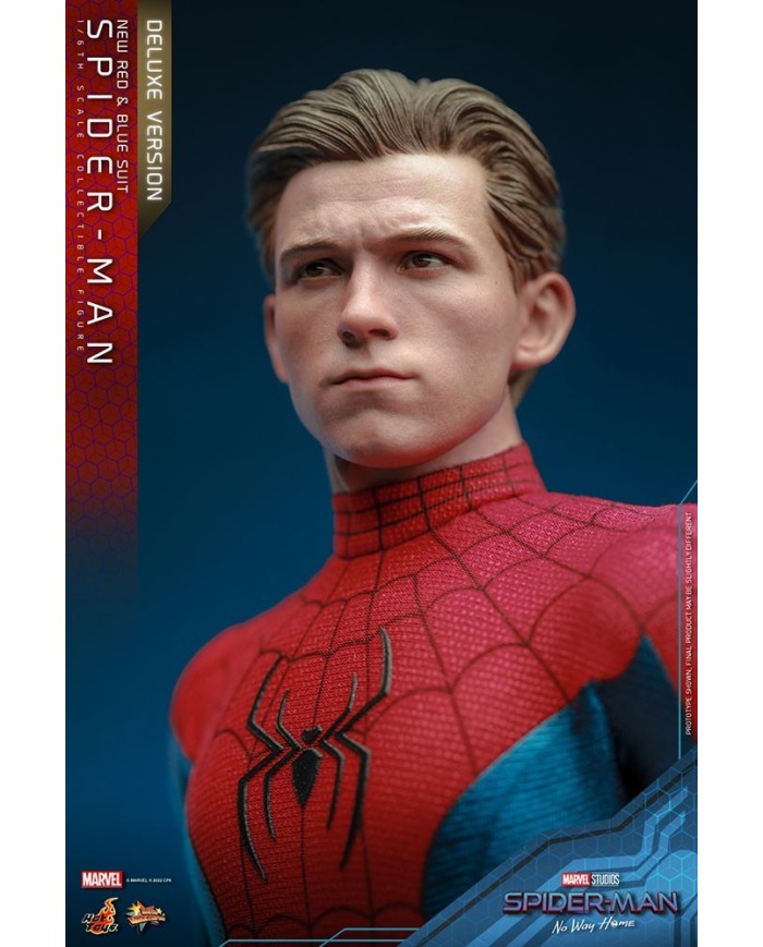 Spider-Man (New Red and Blue Suit) (Deluxe Version) Spider-Man: No Way Home Figura Movie Masterpiece 1/6