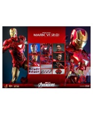 Iron Man Mark VI (2.0) Marvel Los Vengadores Figura Movie Masterpiece Diecast 1/6