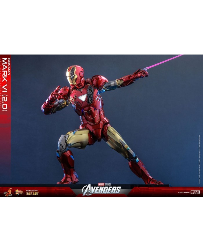 Iron Man Mark VI (2.0) Marvel Los Vengadores Figura Movie Masterpiece Diecast 1/6