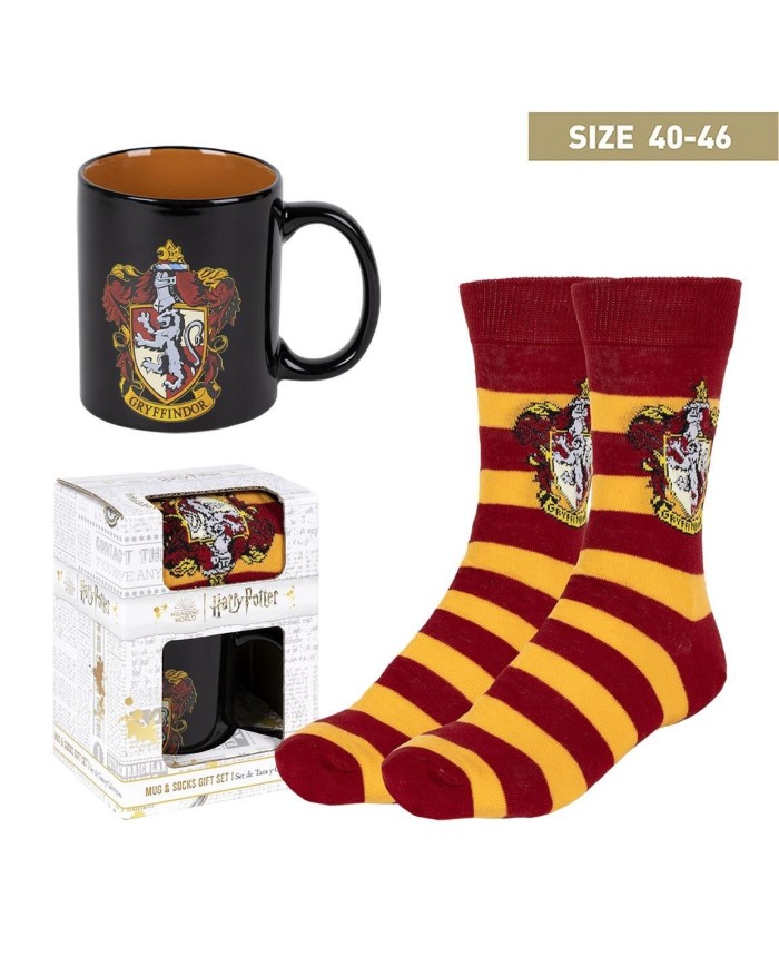 SET REGALO TAZA Y CALCETÍN HARRY POTTER GRYFFINDOR TALLA 40-46