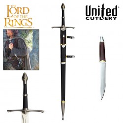 UC1366 Lord of the Rings Replica 1/1 Sheath with Dagger for the Strider Sword