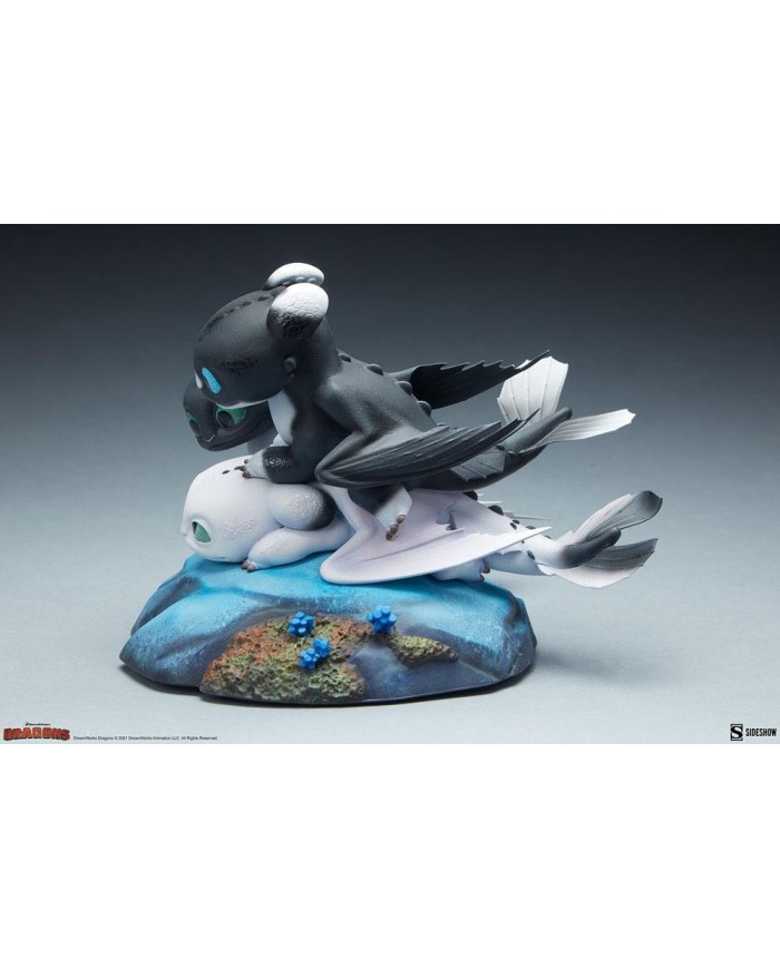 Dart, Pouncer & Ruffrunner Cómo Entrenar A Tu Dragón 3 Estatua