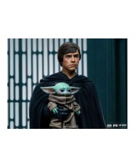 Luke Skywalker, R2-D2 & Grogu Star Wars The Mandalorian Estatua Legacy Replica 1/4