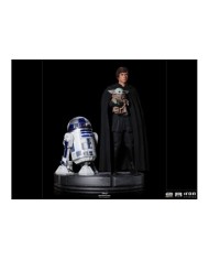 Luke Skywalker, R2-D2 & Grogu Star Wars The Mandalorian Estatua Legacy Replica 1/4