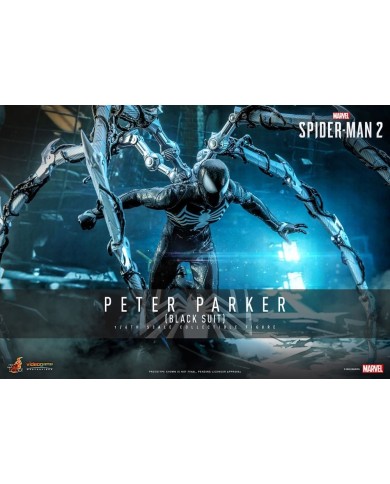 Peter Parker (Black Suit) Spider-Man 2 Figura Video Game Masterpiece 1/6