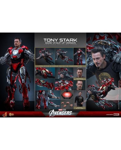 Tony Stark (Mark VII Suit-Up Version) Los Vengadores Figura Movie Masterpiece 1/6