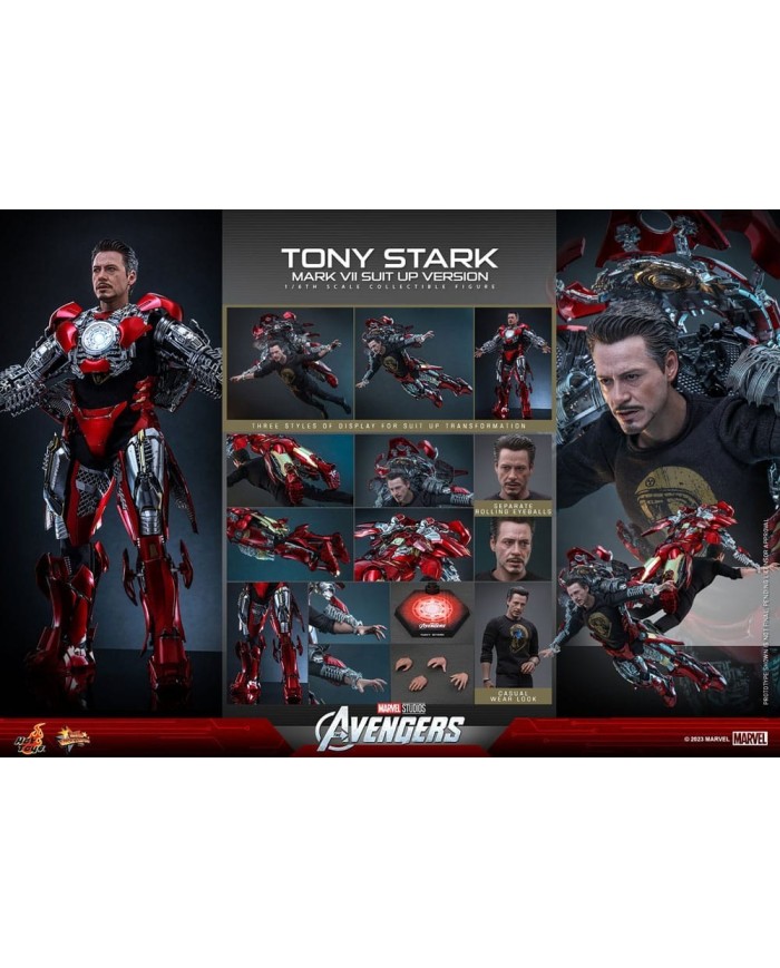 Tony Stark (Mark VII Suit-Up Version) Los Vengadores Figura Movie Masterpiece 1/6
