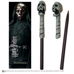 Bolígrafo Varita & marca página Death Eater (skull)