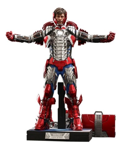 Tony Stark (Mark V Suit Up Version) Deluxe Iron Man 2 Figura Movie Masterpiece 1/6