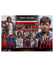 Tony Stark (Mark V Suit Up Version) Deluxe Iron Man 2 Figura Movie Masterpiece 1/6