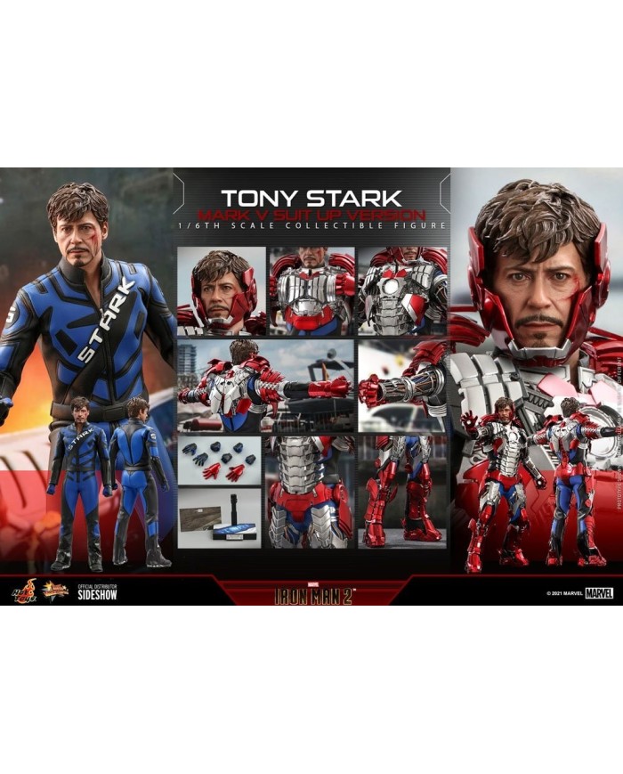 Tony Stark (Mark V Suit Up Version) Iron Man 2 Figura Movie Masterpiece 1/6
