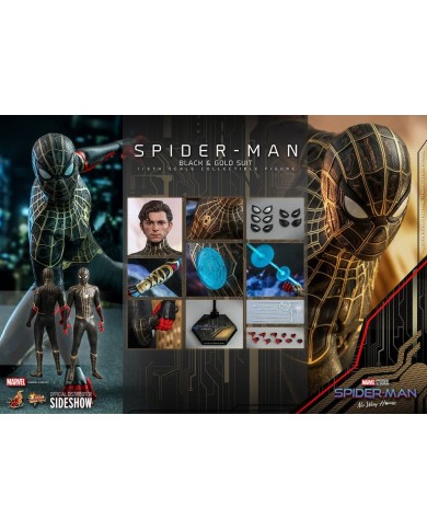 Spider-Man (Black & Gold Suit) - Spider-Man: Sin camino a casa Figura Movie Masterpiece 1/6