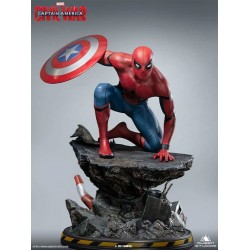 Spider-Man Captain America Premium Version - Captain America Civil War Estatua 1/4