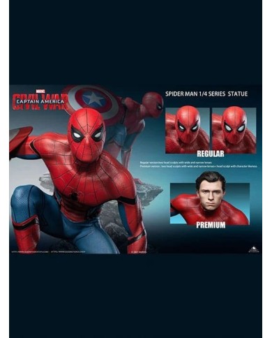 Spider-Man Captain America Premium Version - Captain America Civil War Estatua 1/4