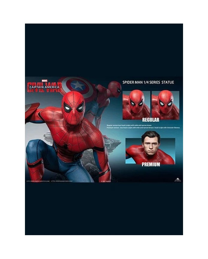 Spider-Man Captain America Premium Version - Captain America Civil War Estatua 1/4