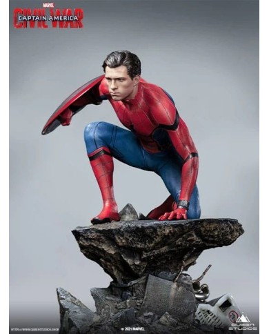 Spider-Man Captain America Premium Version - Captain America Civil War Estatua 1/4