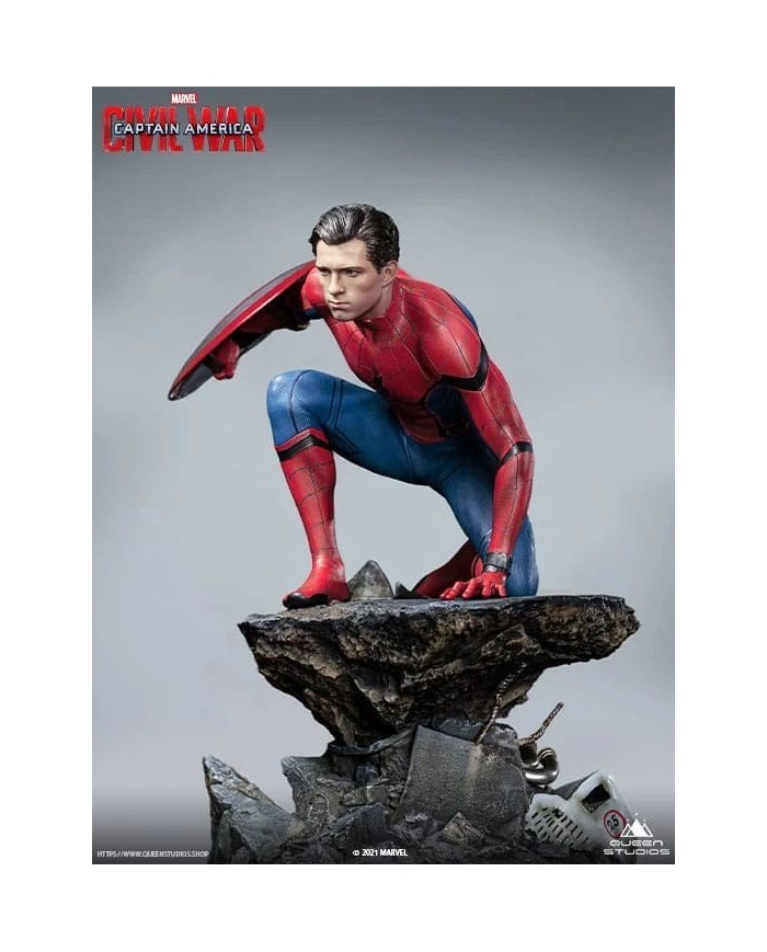 Spider-Man Captain America Premium Version - Captain America Civil War Estatua 1/4