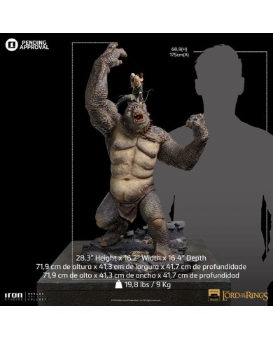 Cave Troll and Legolas - El Señor de los Anillos Estatua 1/10 Deluxe Art Scale