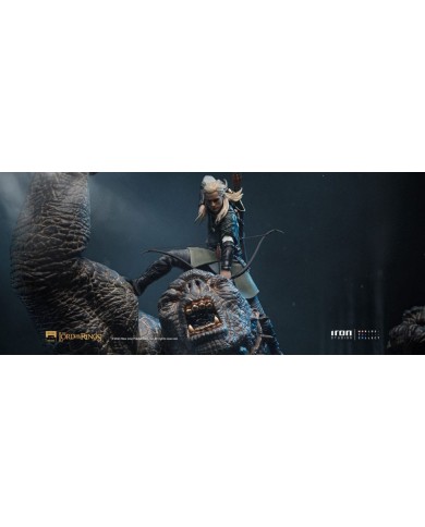Cave Troll and Legolas - El Señor de los Anillos Estatua 1/10 Deluxe Art Scale