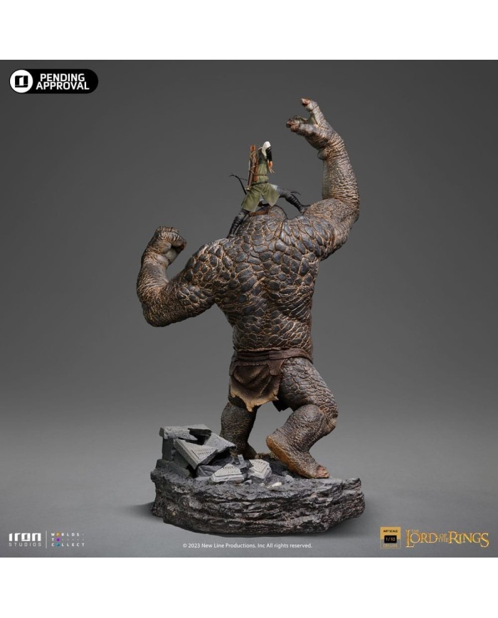 Cave Troll and Legolas - El Señor de los Anillos Estatua 1/10 Deluxe Art Scale