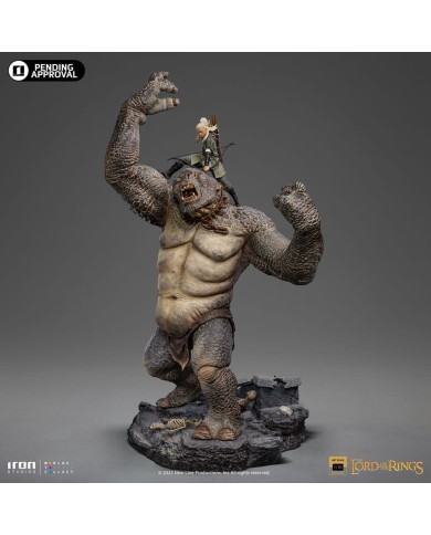 Cave Troll and Legolas - El Señor de los Anillos Estatua 1/10 Deluxe Art Scale